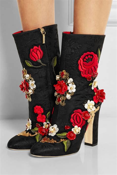 dolce gabbana shoes boots|dolce and gabbana embellished boots.